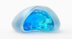 인체공학적 설계가 적용된 가슴 보형물의 3D 구조 묘사